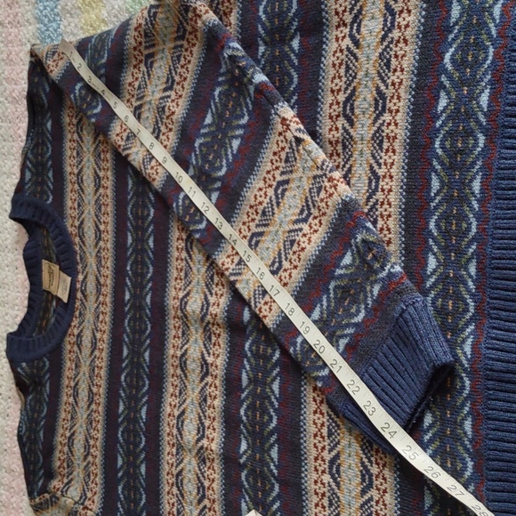 Scandia Woods 2XL Blue Tan Fair Isle Sweater - Picture 8 of 15